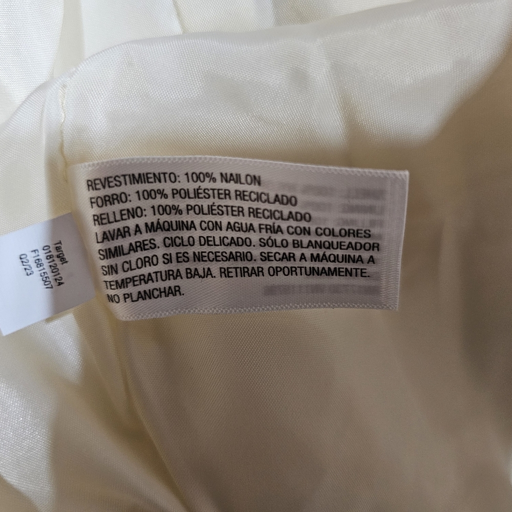 NWT A New Day Cream Puffer Jacket/Coat Water Resistant - Picture 10 of 10